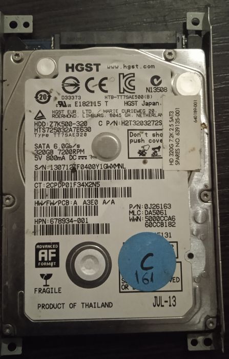 Жесткій диск HGST 320 гб 2 шт.