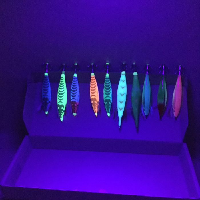 Conjunto de 10 palhacos para pesca as lulas e chocos, Lote 3