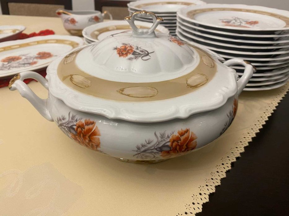 Zestaw obiadowy Wałbrzych PRL