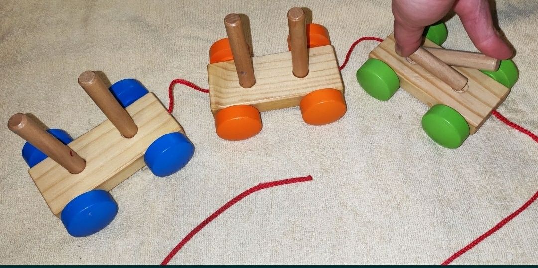 Паравозик деревянный каталка машинка игрушка