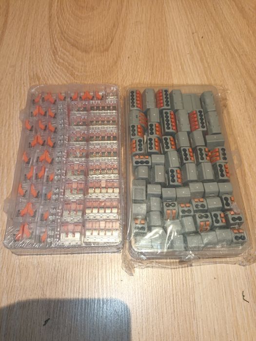 Szybkozlączki elektryczne typu wago 75 i 60szt płaskie i szare nowe