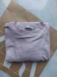 Sweter sweterek damski dłuższy prążkowany prążek brudny róż Asos 36 S