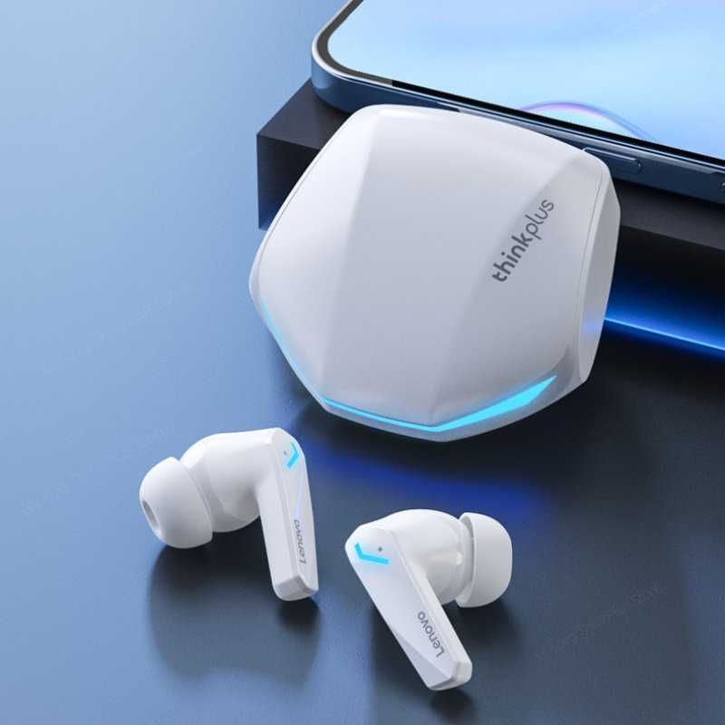 Słuchawki bezprzewodowe Bluetooth 5.3 Lenovo GM2 PRO białe / white PL