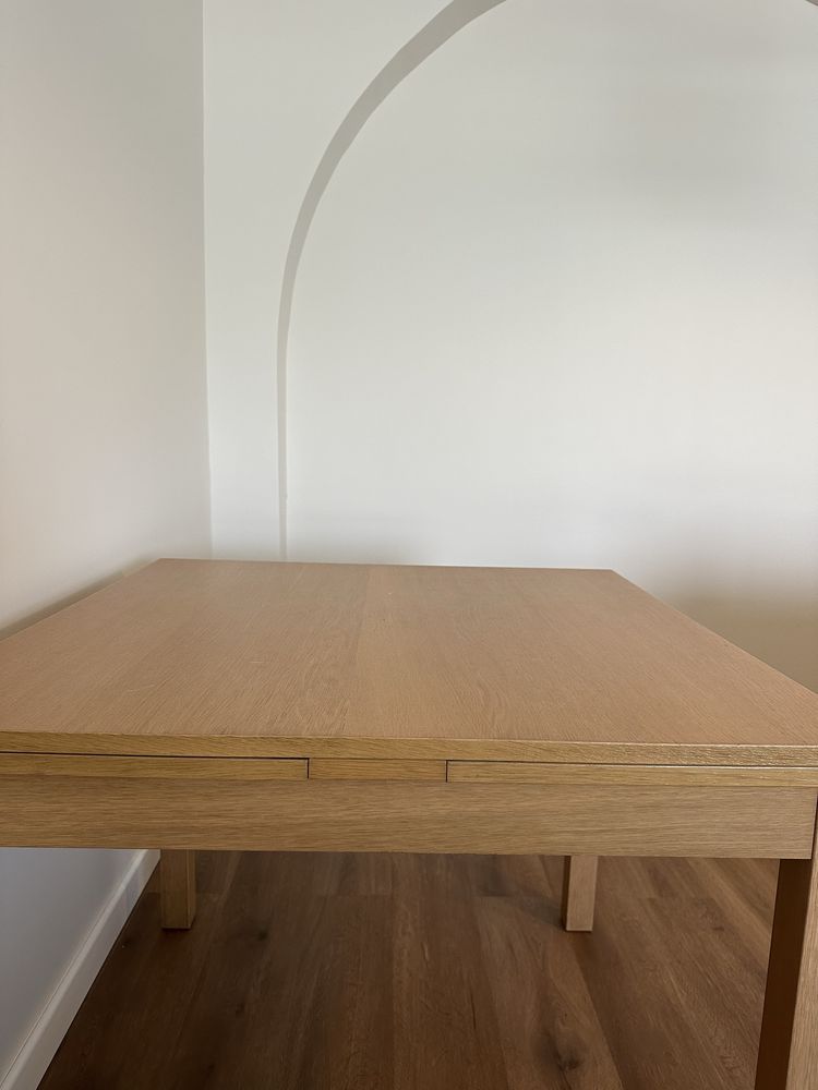 Mesa extensível em madeira efeito carvalho