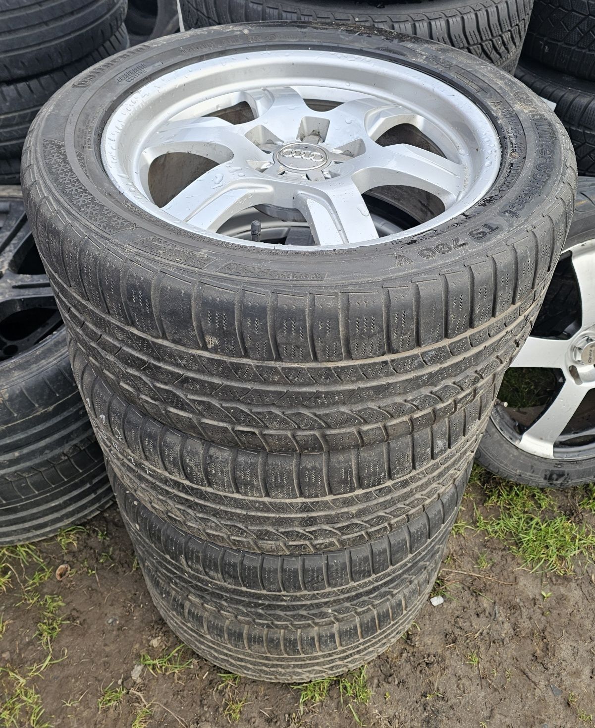 Koła felgi aluminiowe oryginał Audi 8T0 5x112 7.5j et28opony 255/45R17