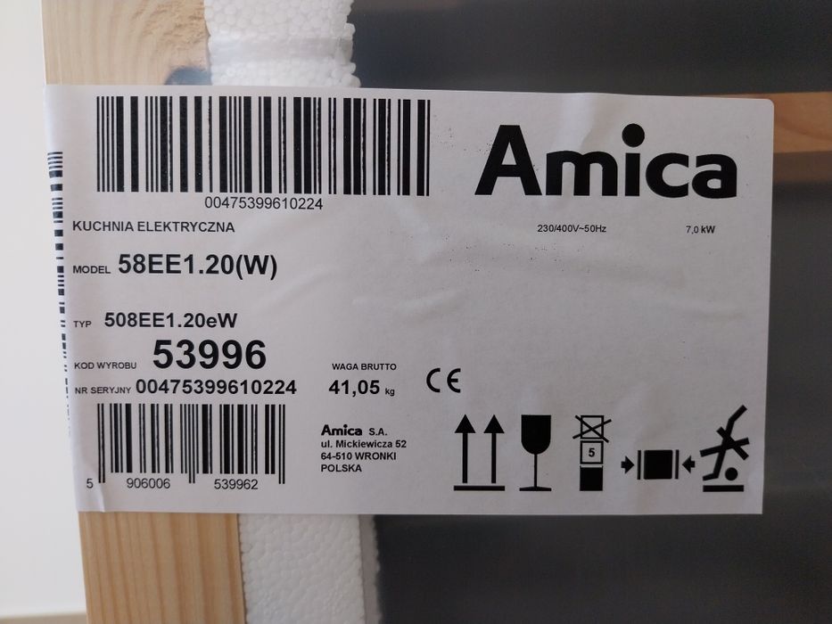 Kuchnia elektryczna Amica 58EE1.20(W)