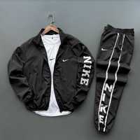 Чоловічий комплект вітровка штани чорний найк Nike мужской комплект