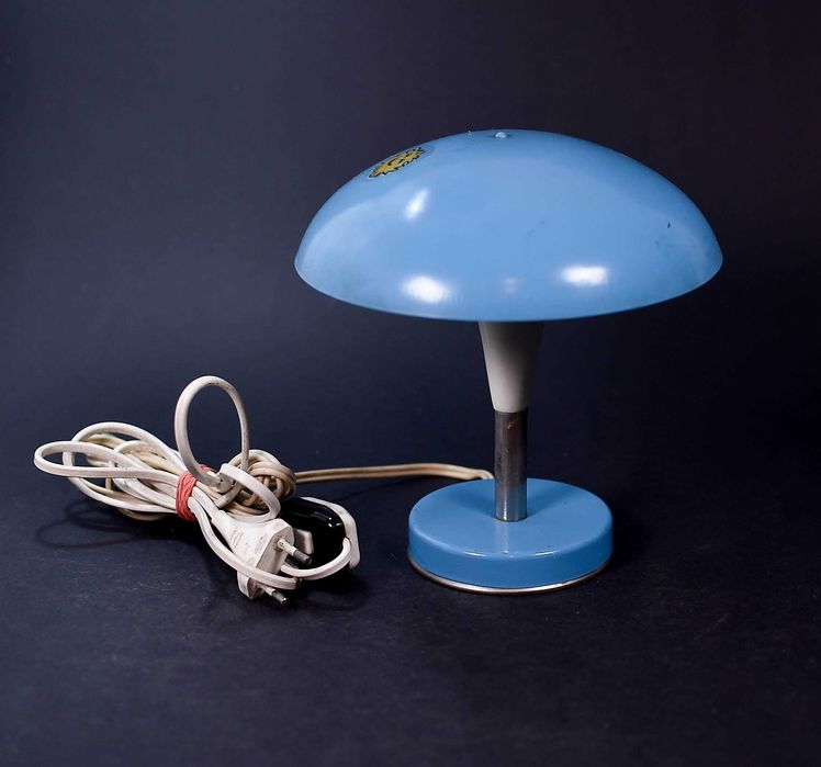 Lampa PRL Grzybek Niebieska.