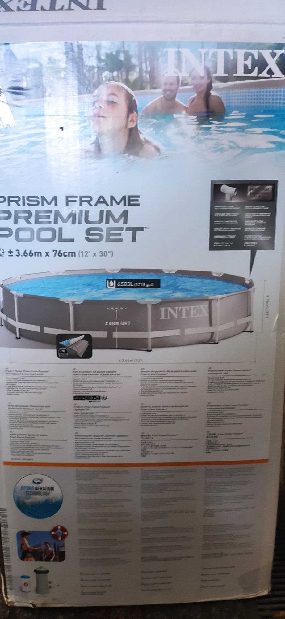Piscina Intex 3,66m x 76cm com bomba e capa