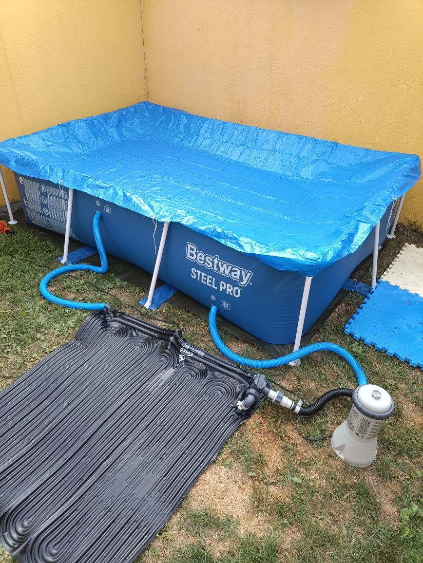 Piscina bestway steel pro 259x179 com filtro e aquecimento