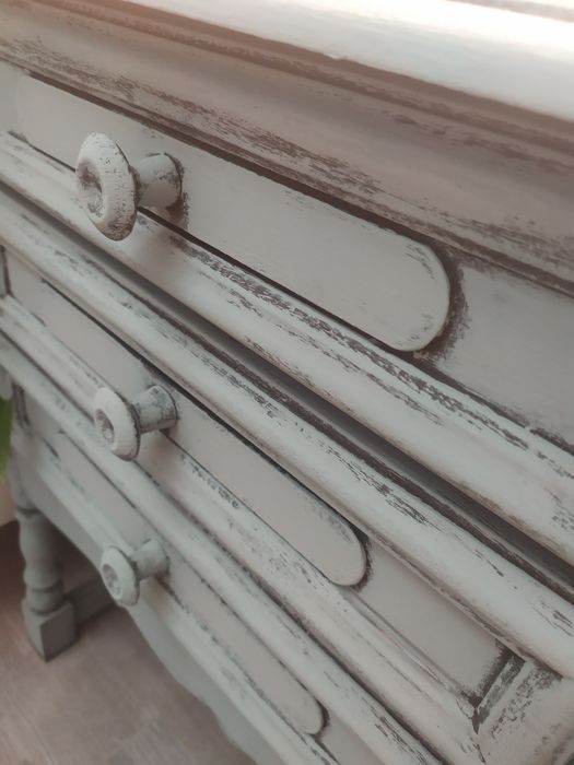 Szafka nocna drewniana,  stolik nocny, komoda, komódka, shabby chic