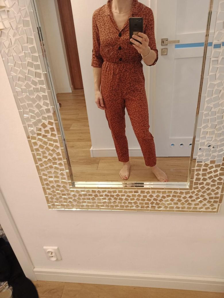 Kombinezon damski M Primark brąz panterka idealny jak nowy