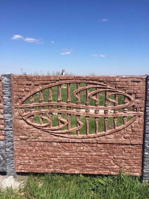 Бетонна огорожа, єврозабор, доска, сайдинг, плити бетонні,стовпчик