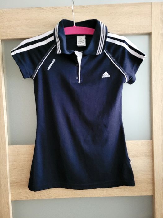 Granatowa koszulka Polo Adidas M damska