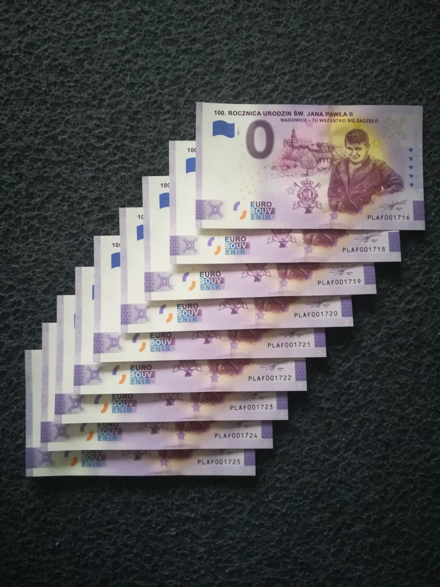 Banknot 0 Euro Jan Paweł II, Wadowice = NISKI NAKŁAD!!