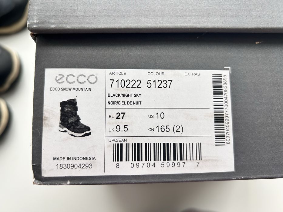 Сапоги чоботи Ecco snow mountain 27 28