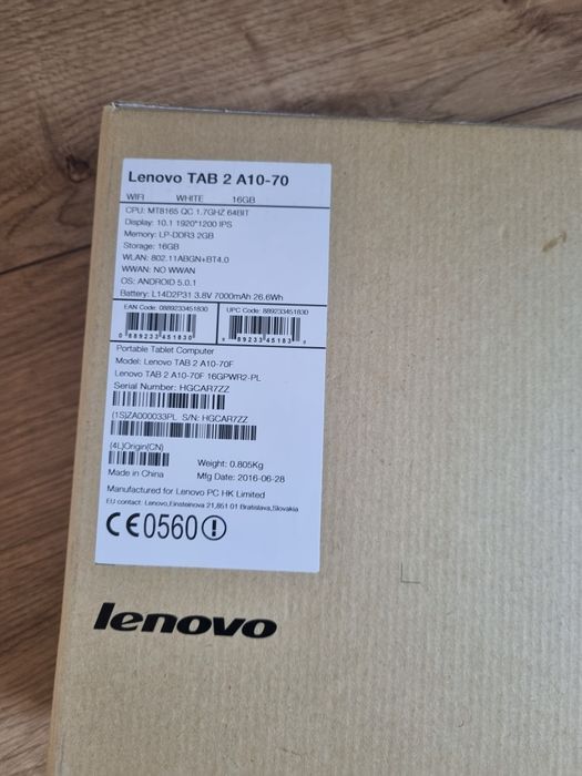 15. Tablet Lenovo TAB 2 A10-70 uszkodzony, na części