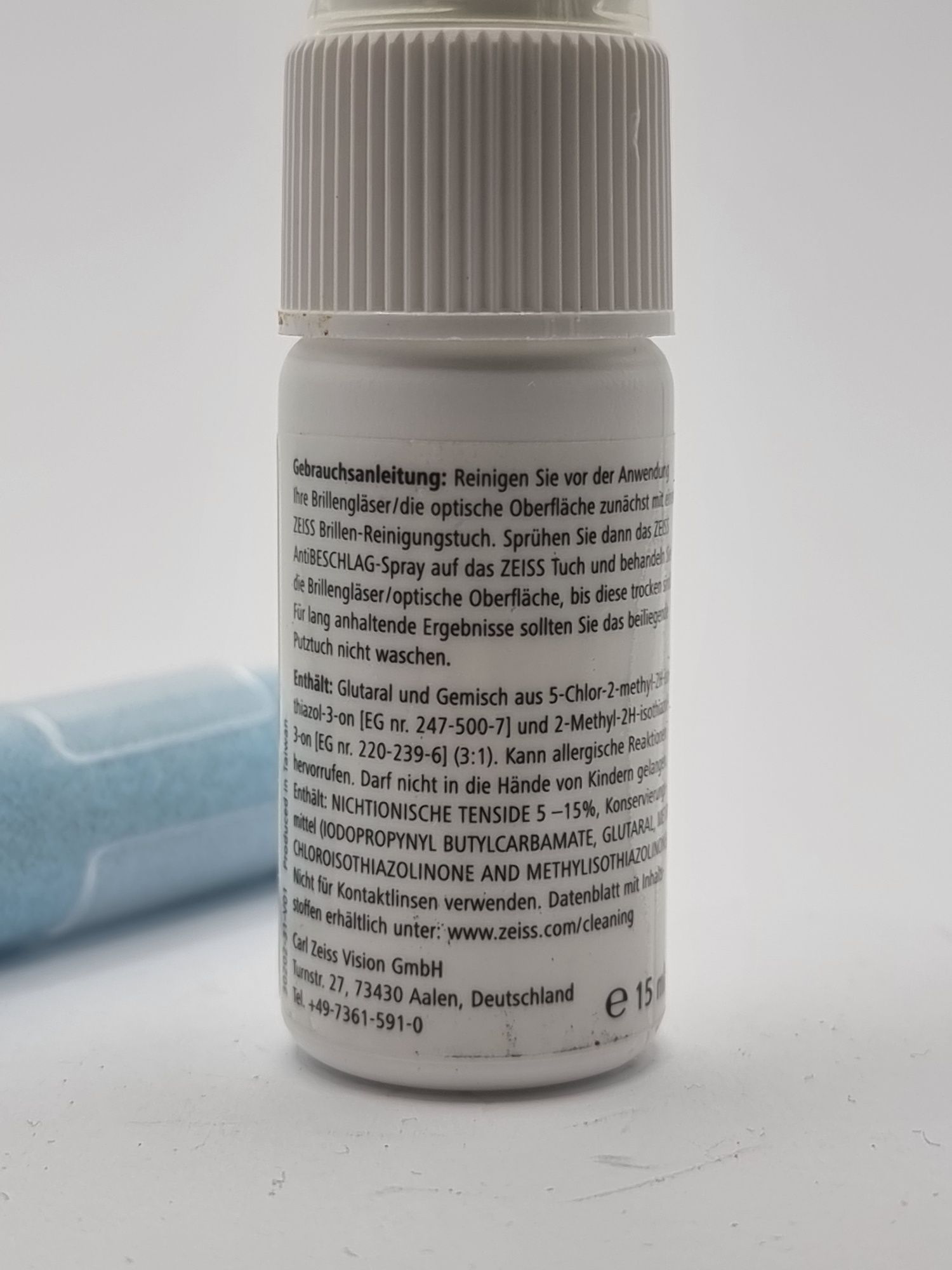 ZEISS anti fog płyn przeciw parowaniu okularów + ściereczka korekcyjne