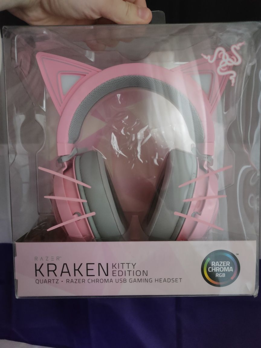 Гарнитура / Наушники Razer Kraken Kitty Edition Quartz RGB USB