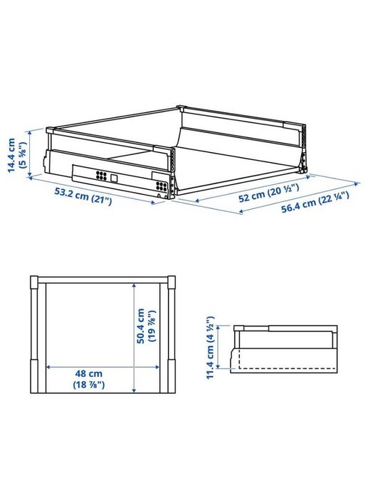Nowa szuflada maximera 60x60 cm biała