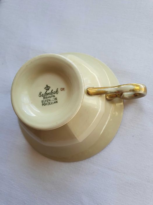 Zestaw śniadaniowy Trio garnitur Eschenbach Bavaria Elfenbein