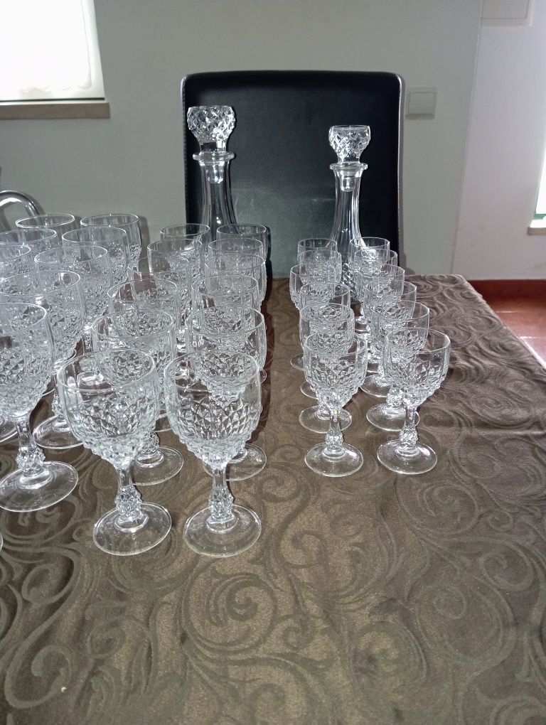 Serviço cristal d'arques anos 80