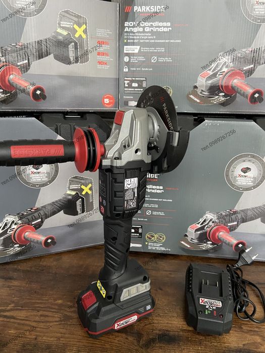 Акумуляторна кутова шліфувальна машина, болгарка, PARKSIDE PERFORMANCE