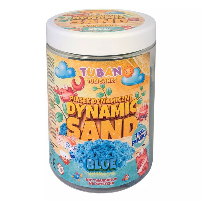 Piasek dynamiczny 1 kg, niebieski. Tuban