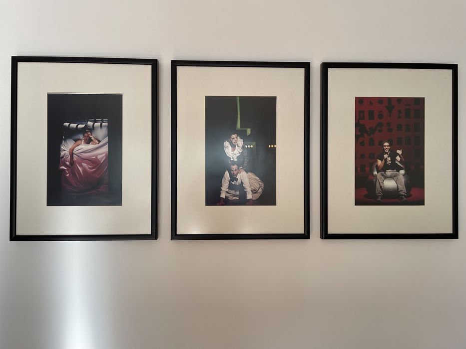 7 fotografias emolduradas com passe-partout