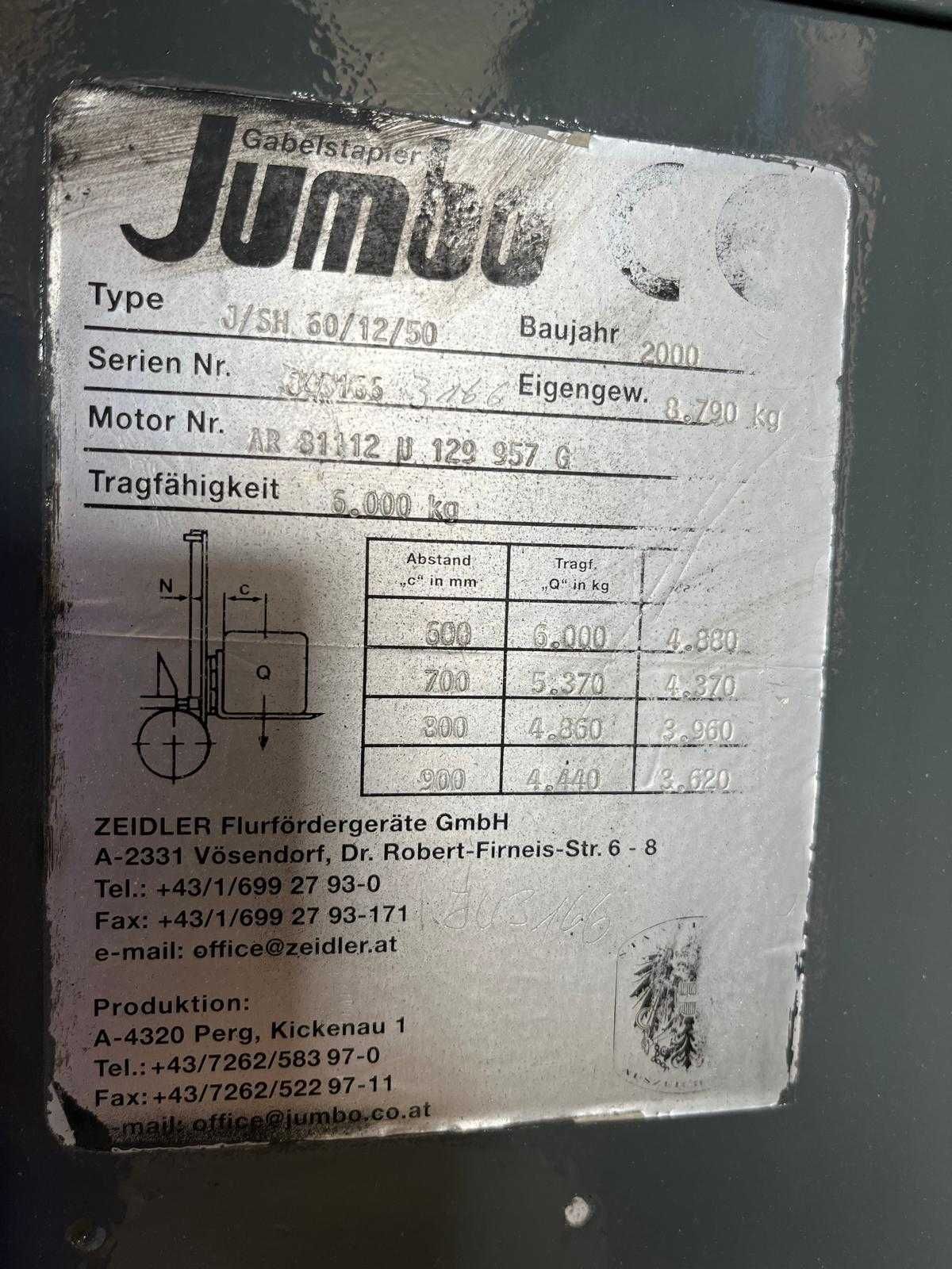 Jumbo wózek jezdniowy podnośnikowy boczny