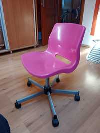 Krzesło Ikea, obrotowe, rózowe