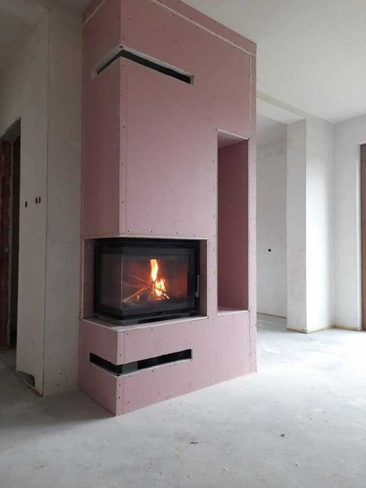 Kominek nowoczesny 2-szybowy (z szybą narożną prawą lub lewą) KRAKÓW