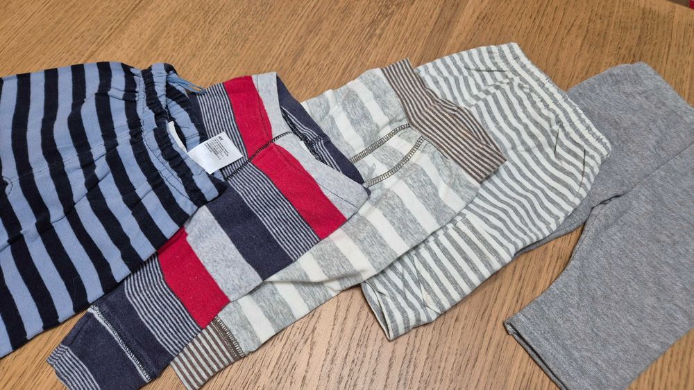 062 U spodnie nr 12 dresowe komplet 5 sztuk h&m 56-62