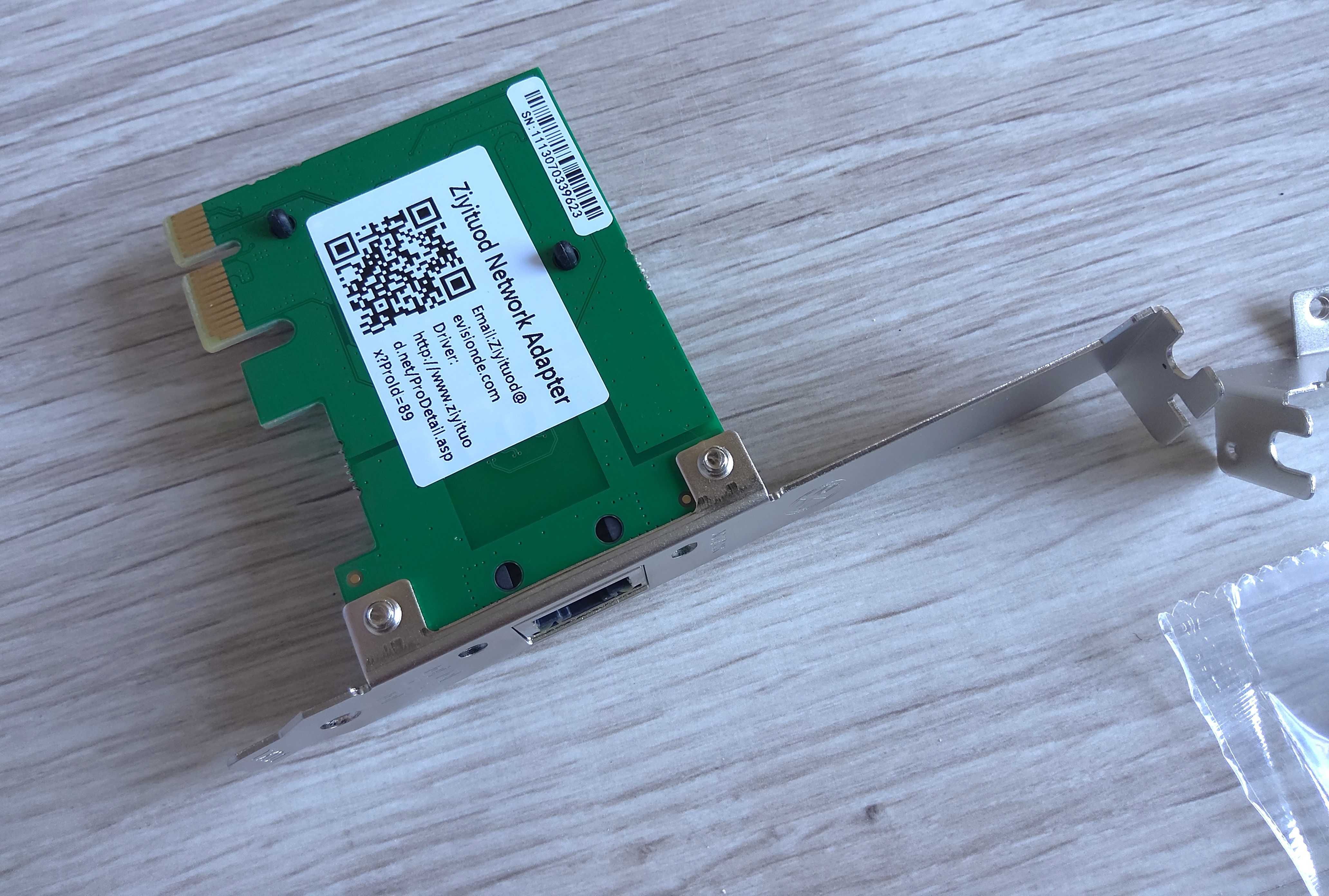 Ziyituod Karta sieciowa 2,5 Gb PCIe, RTL8125B 2500/1000/100 Mbps