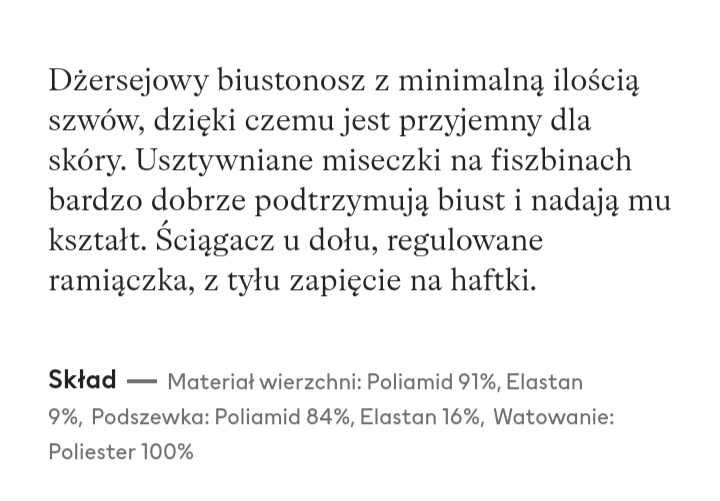 Biustonosz 80 F H&M