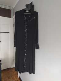 Czarna sukienka maxi hm r.36