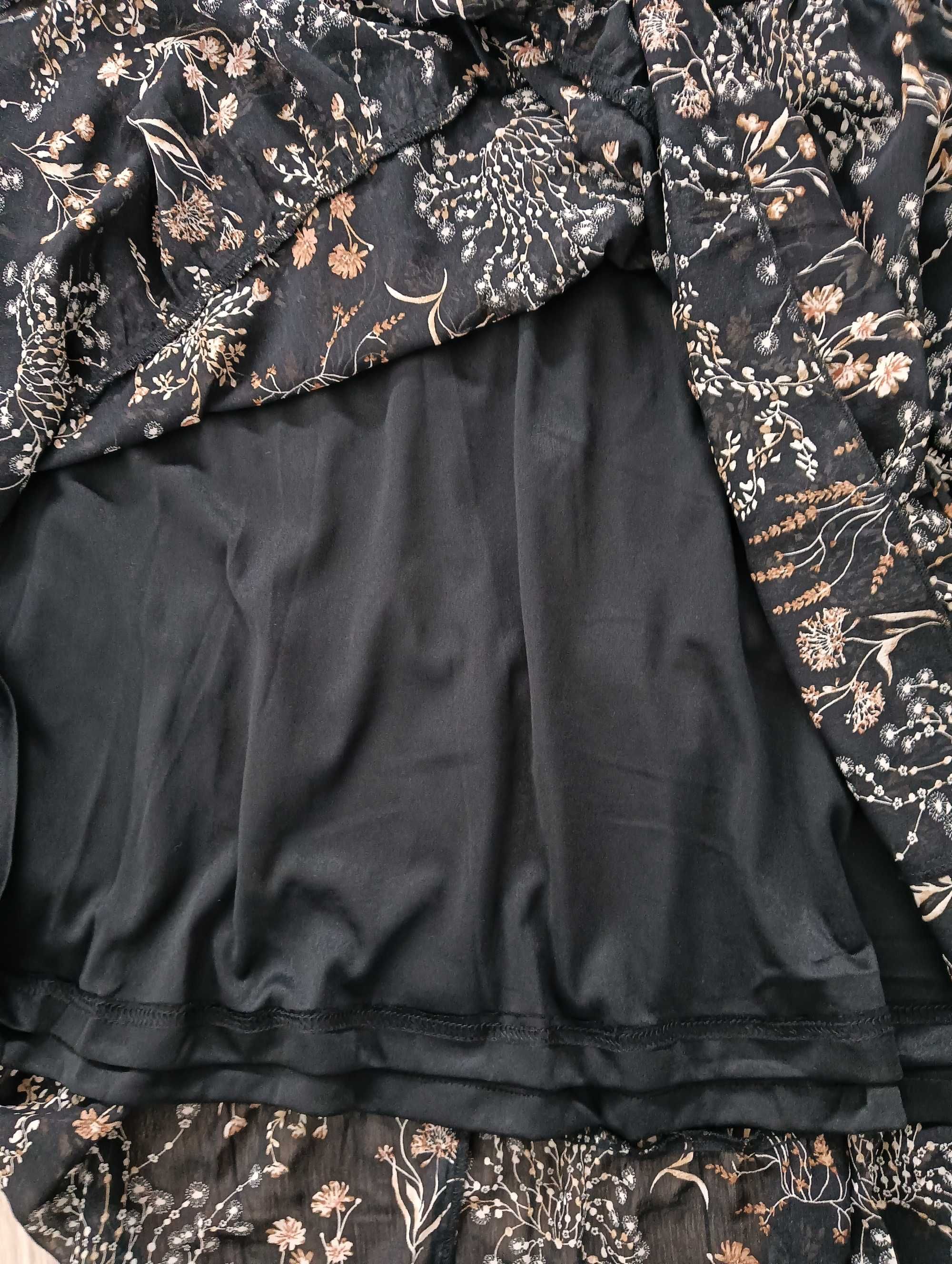 Reserved szyfonowa sukienka M 38