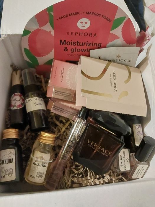 Zestaw. Perfumy. Versace, Lancome. Olejki perfumowane.