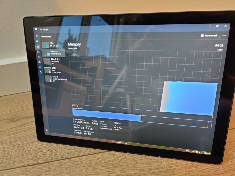 Microsoft Surface Pro 7, i5-1035G4, 8GB RAM, 128GB NVME - czarny