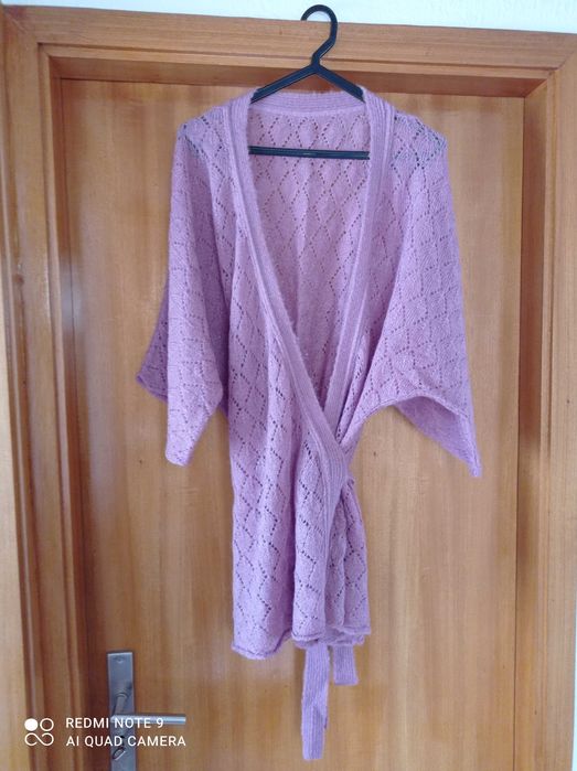 Casaco de malha rosa  de trespasse