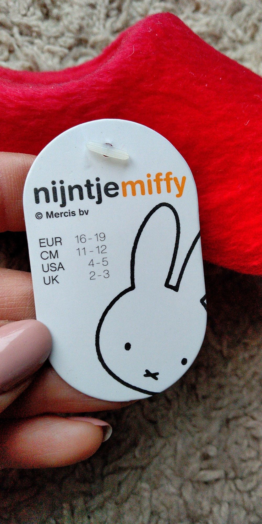 Новые детские тапочки nijntjemiffy