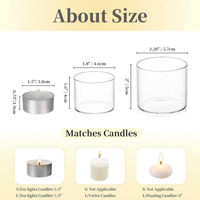 Nowy szklany wazon / wazony / świecznik / świeca / 24 szt !A401!