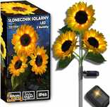 SŁONECZNIK SOLARNY led 80cm naturlana ozdoba i lampa w jednym doogrodu