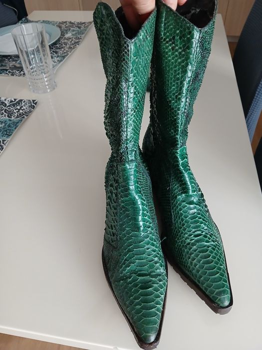 Botas texanas pele de cobra