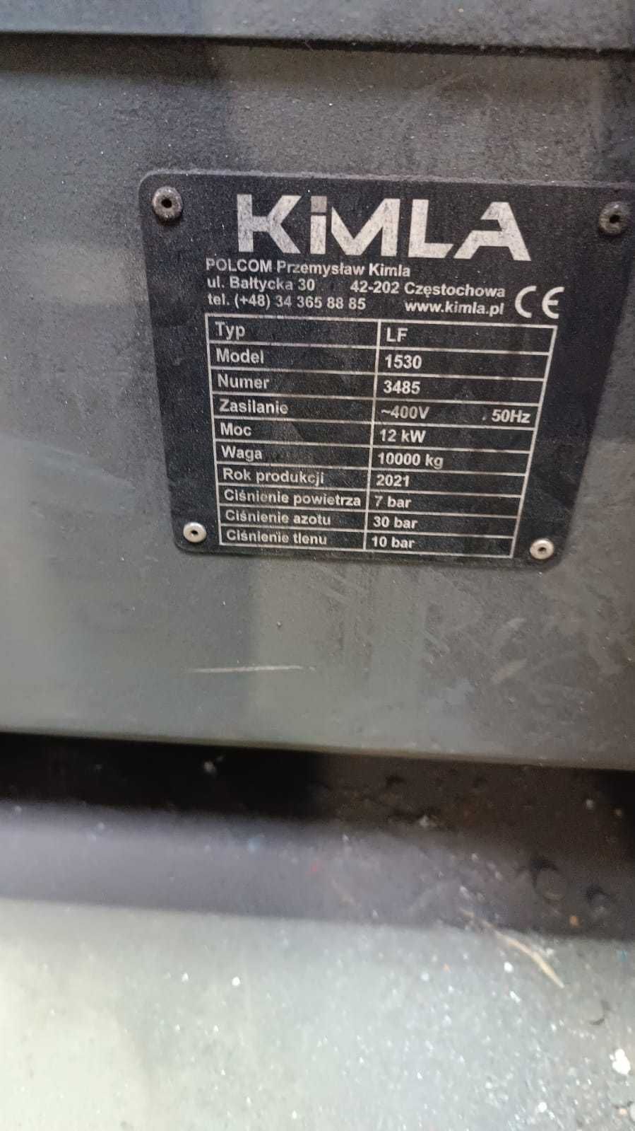 Laser KIMLA do profili i blachy 6 kW jak nowy Brutto