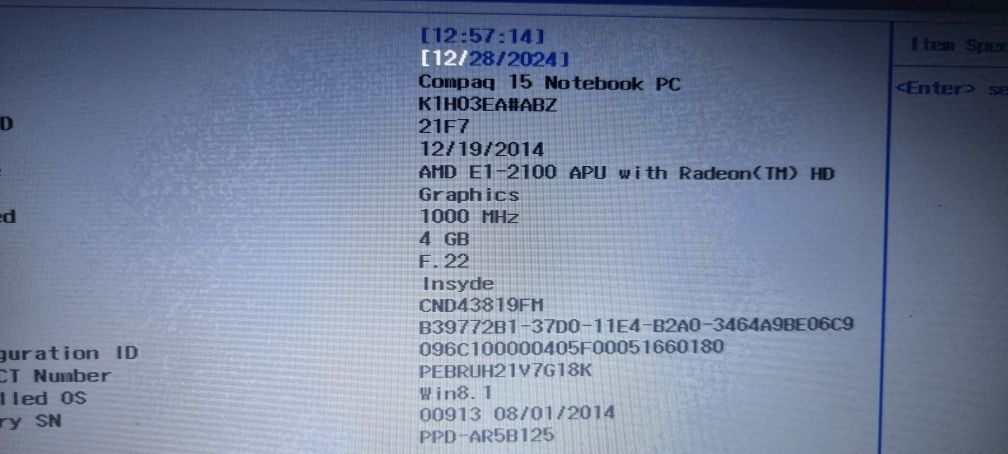 Laptop Compaq AR5B125