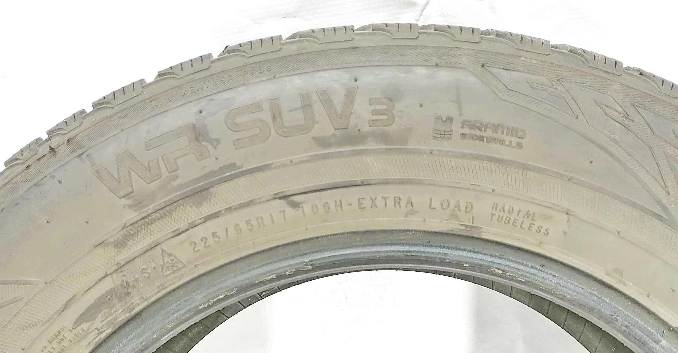 4x 225/65 R17 Nokian WR SUV3  opony zimowe 5,5 mm / montaż