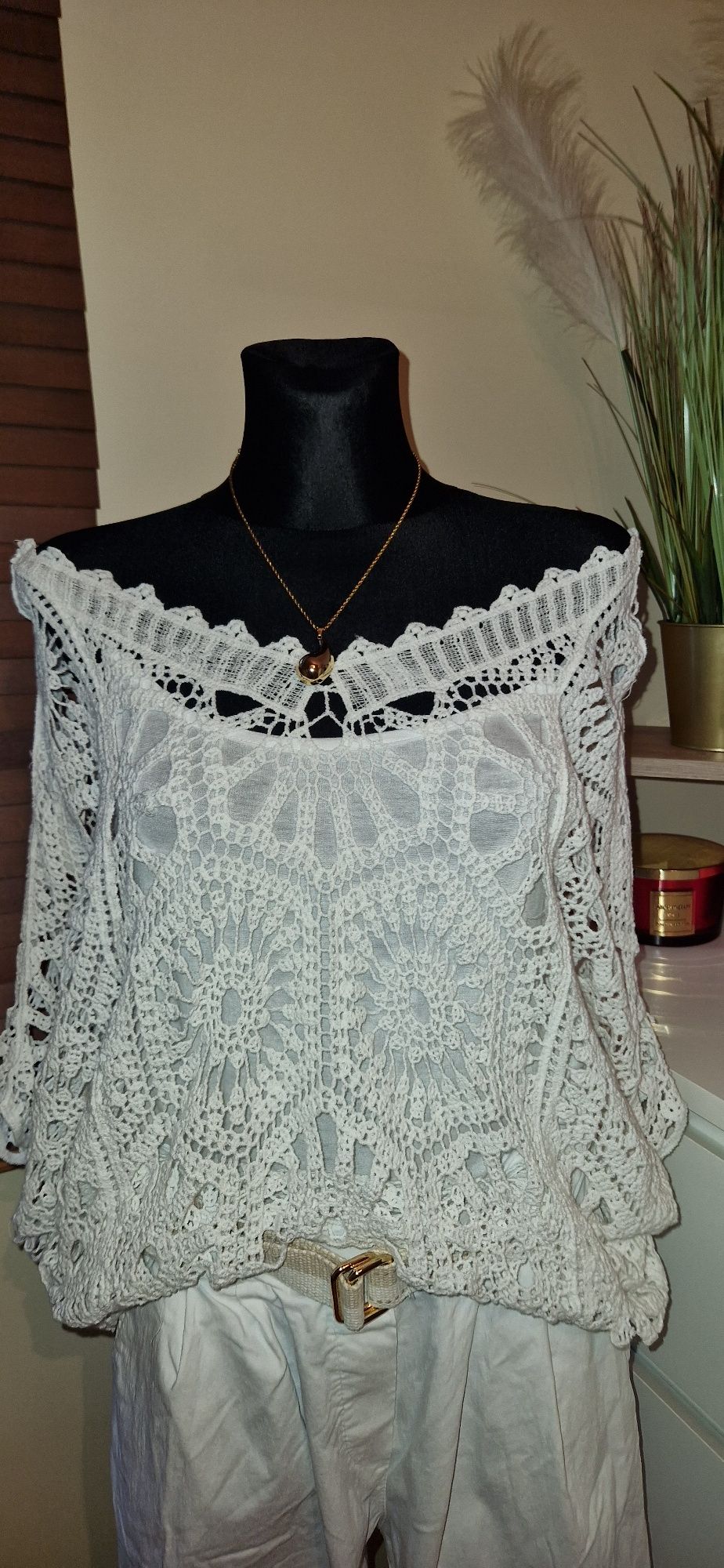 Bluzka ażurek boho