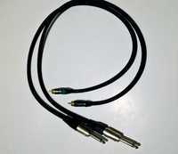 Аудио кабель с переходниками 
ТR 1/4" 6.35мм (моно) - RCA моно