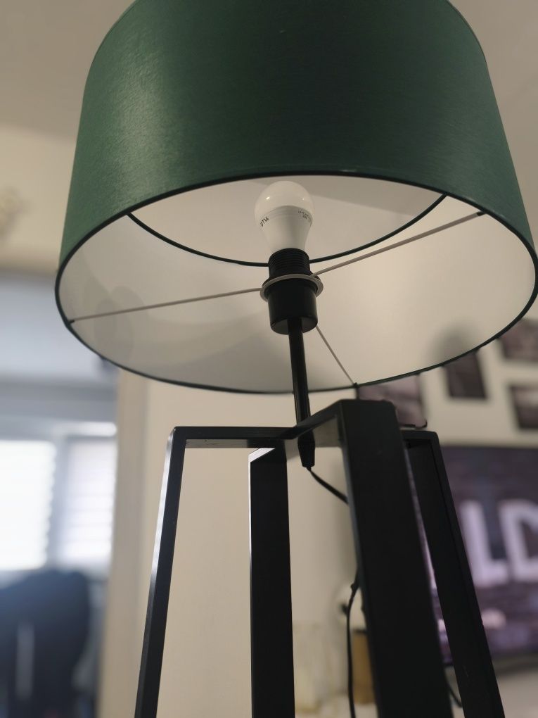 Lampa stojąca loft butelkowa zieleń